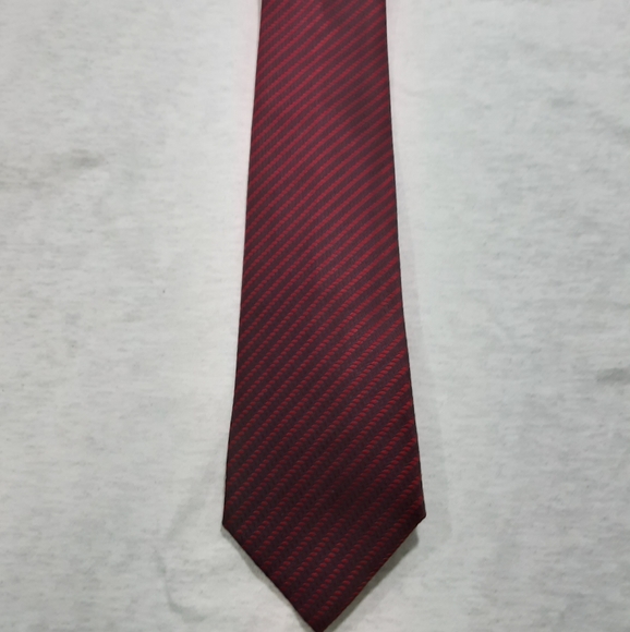 Versace tie maroon and black pattern 100% silk - Picture 2 of 7